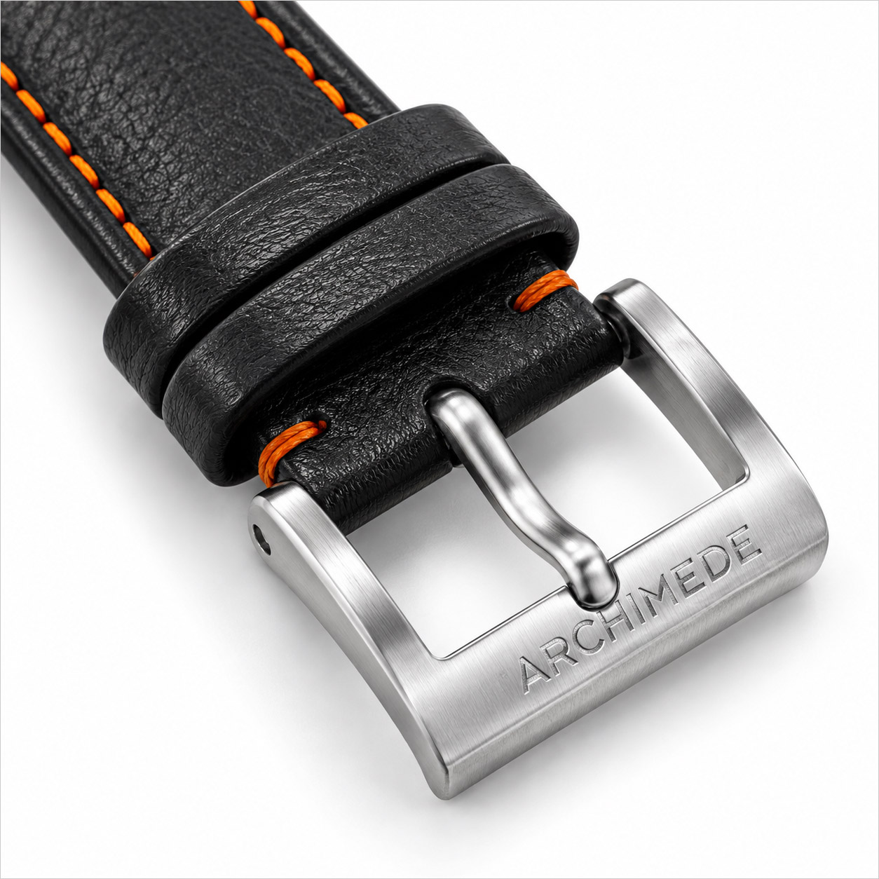 Pilot 200 Lederband | Schwarz Orange | 20mm