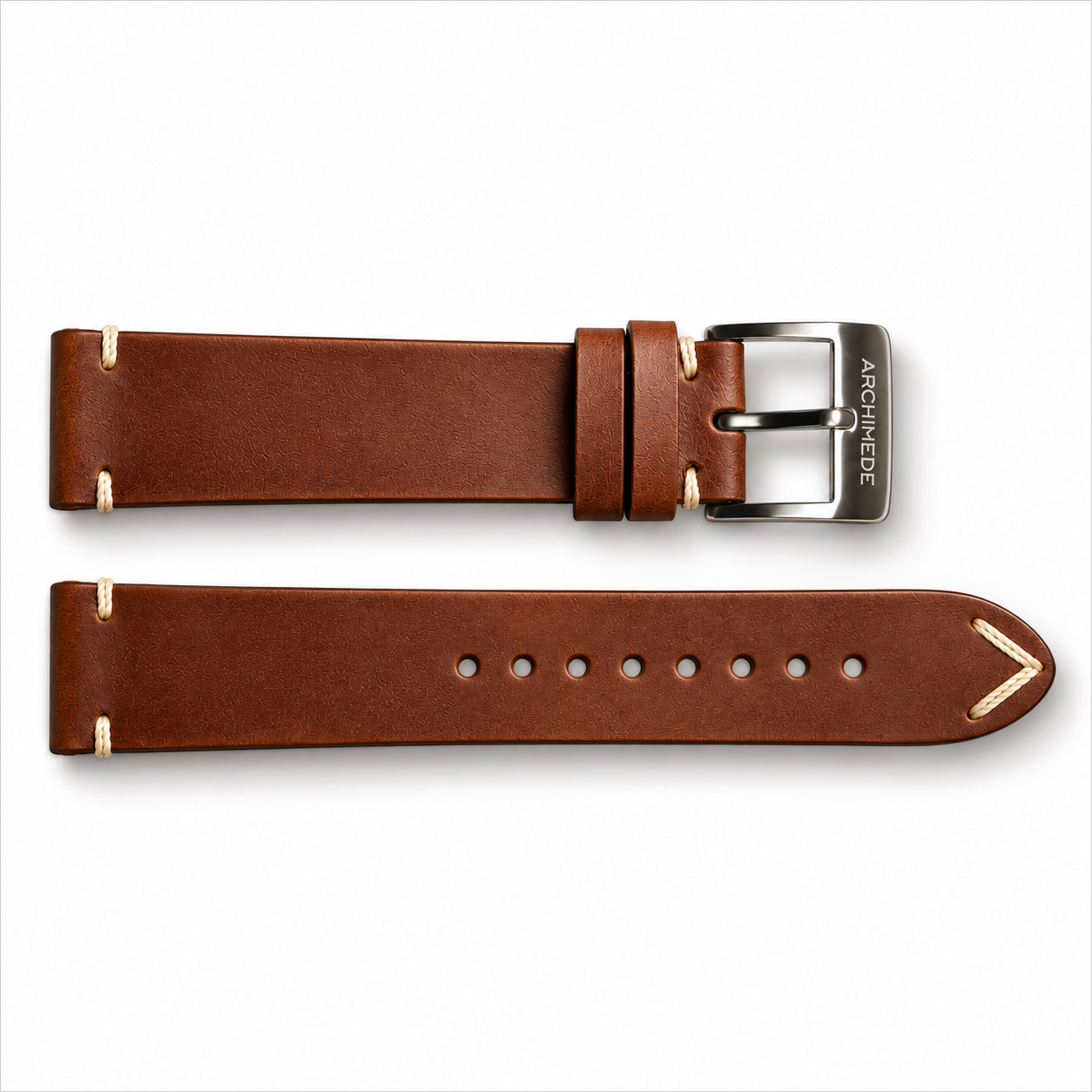 1950 Leather strap Vintage | Light brown | 20mm