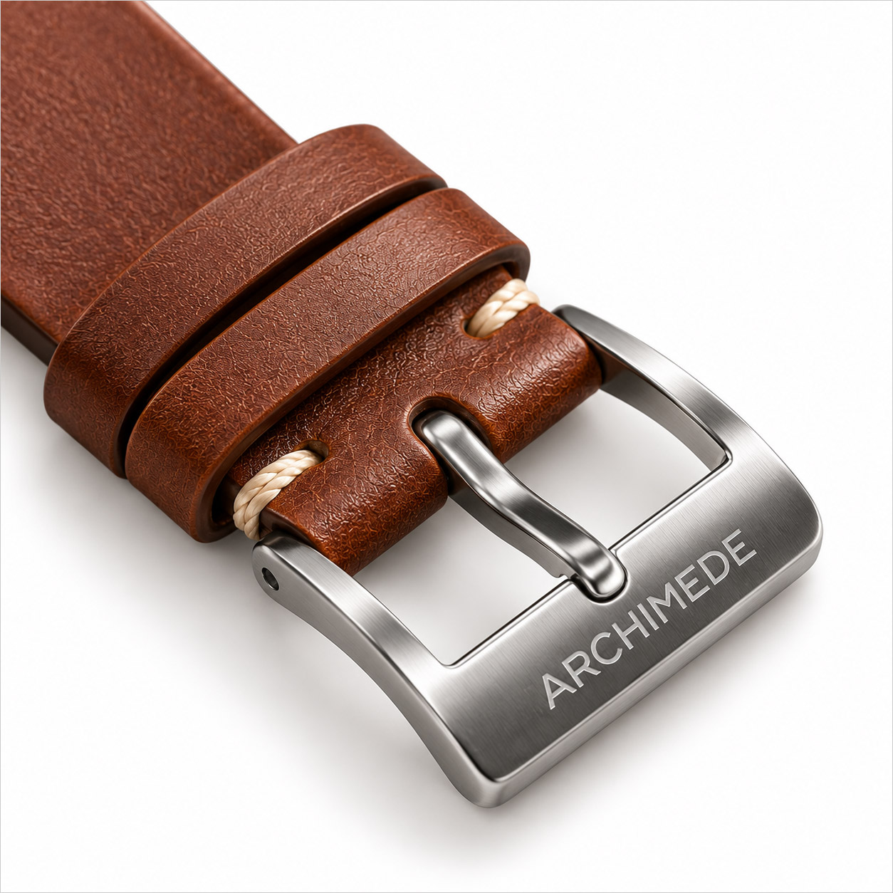 1950 Leather strap Vintage | Light brown | 18 mm