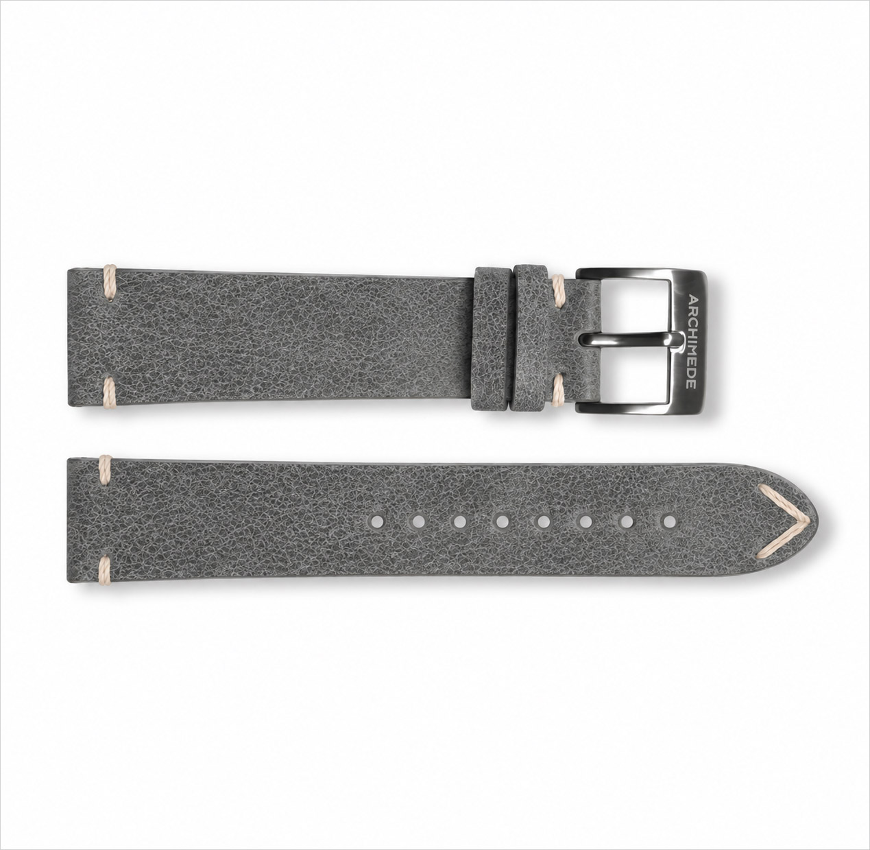 1950 Lederband Vintage | Grau | 18 mm