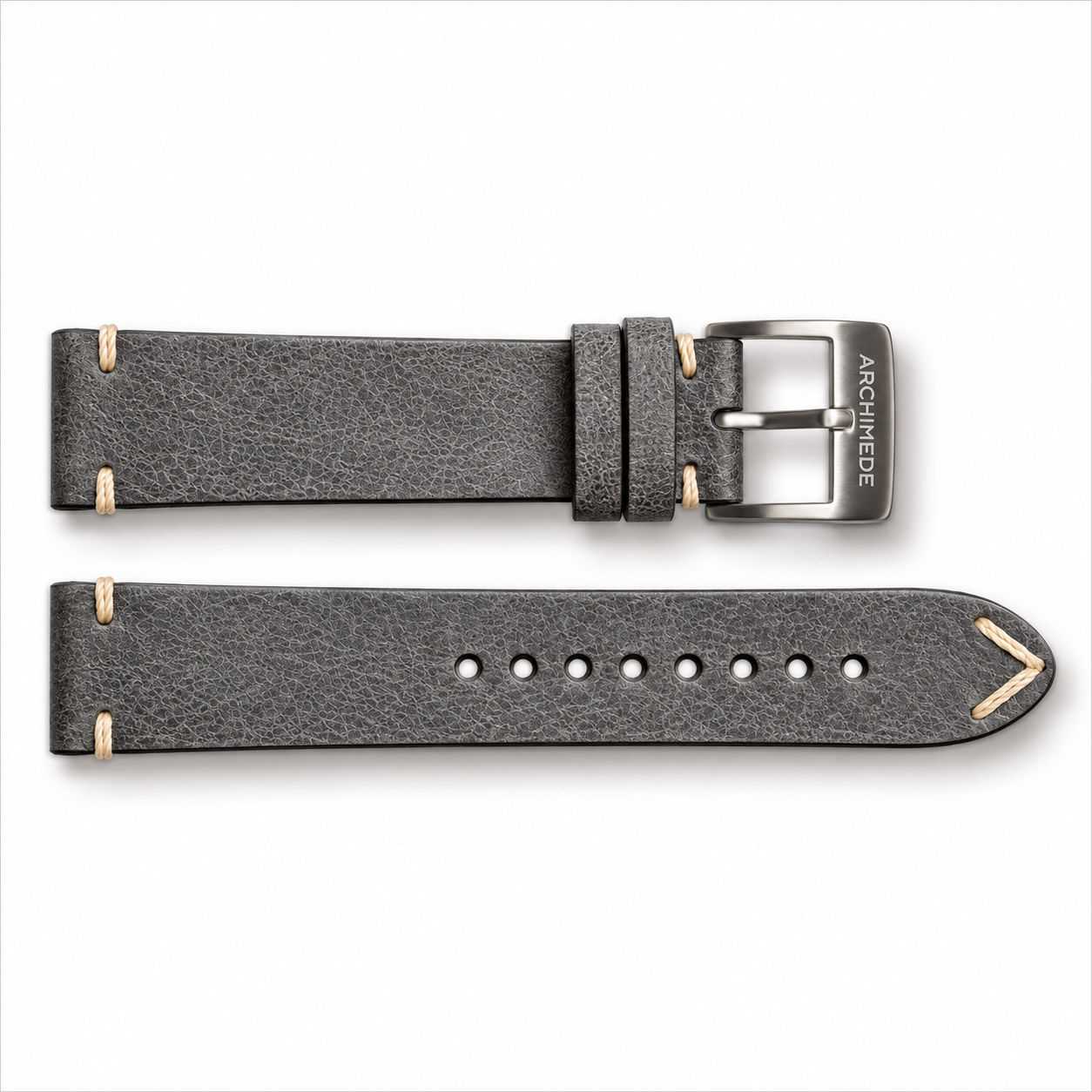 1950 Lederband Vintage | Grau | 18 mm