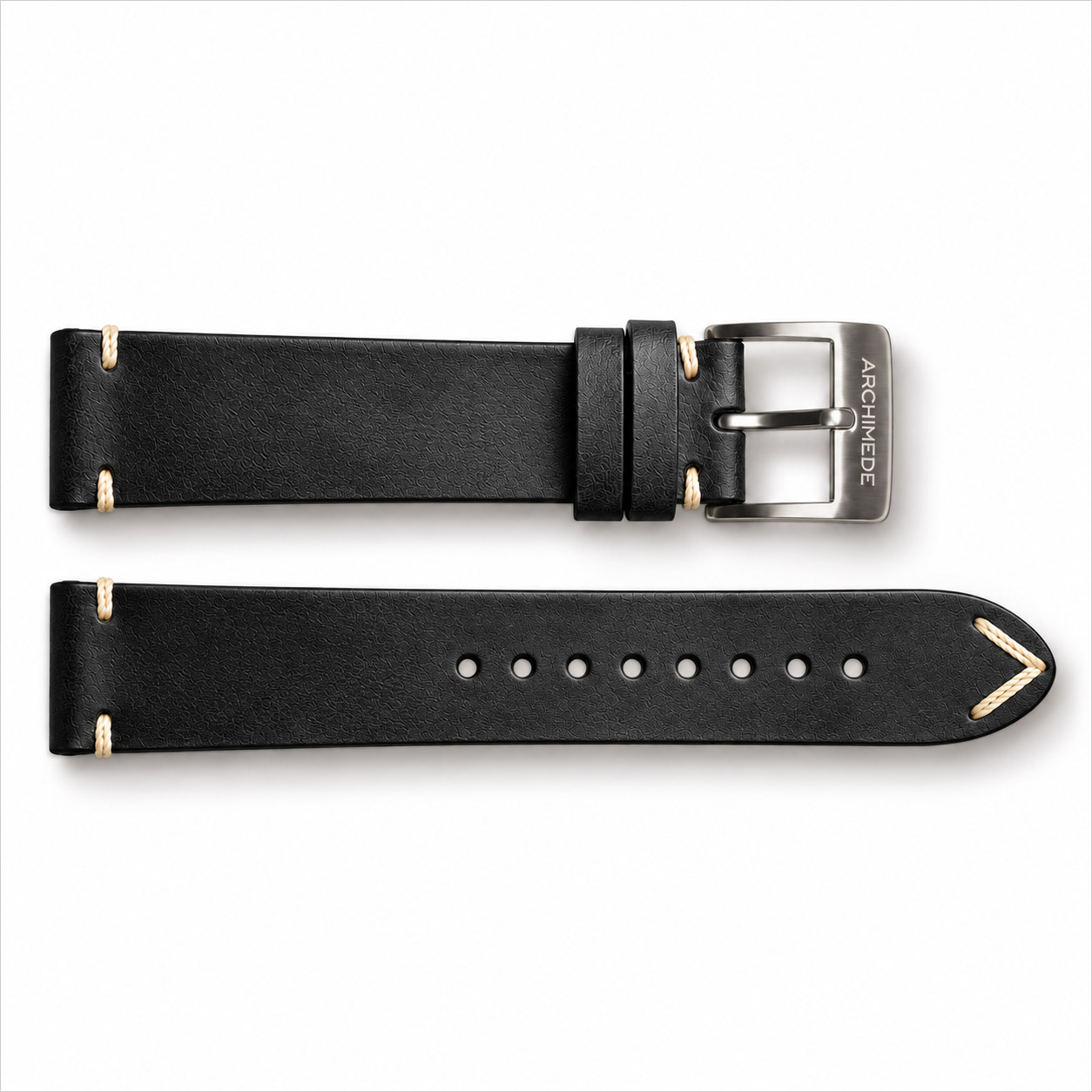 1950 Leather strap Vintage | Black | 20mm
