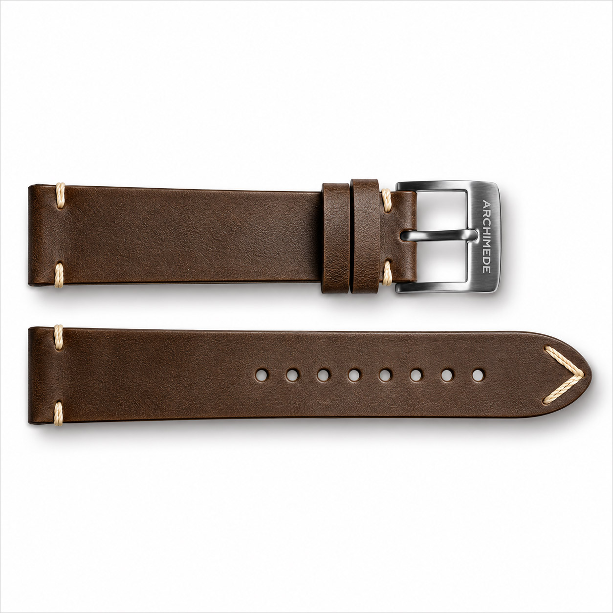 1950 Leather strap Vintage | Dark brown | 20mm